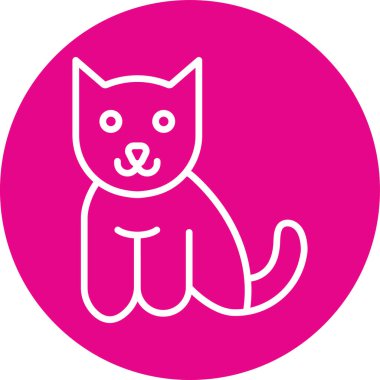 Kedi. Web simgesi basit tasarım