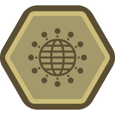 Küre. Web simgesi basit illüstrasyon