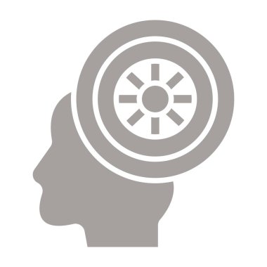 baş ve çark vektör simgesi değiştirilebilir ya da düzenlenebilir.