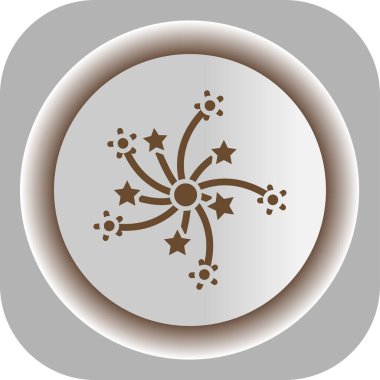 Güzel Kar Tanesi Kabartması Vektör Simgesi