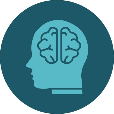 Moda Biçimli Beyin Simgesi İzole Arkaplan