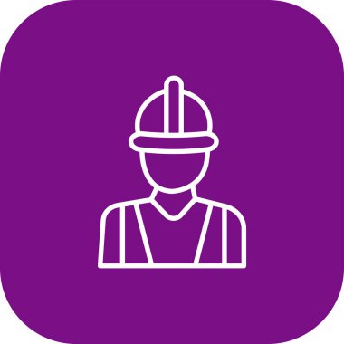 Kişisel inşaat işçisi simgesinin çizimi