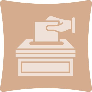 Oy sandığı simgesi. Oy sandığı vektör simgesi web için basit örnek