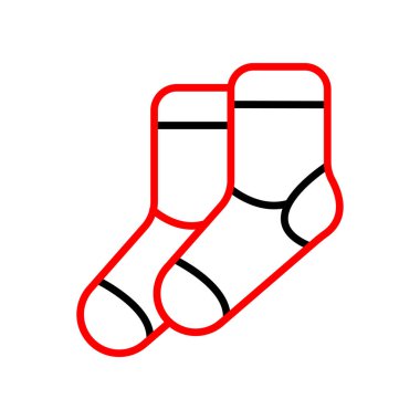 Çorap ikonu. İnce çizgi çizimi. vektör çizgisi tasarımı