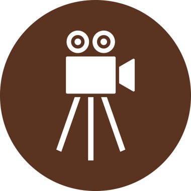 Bir film kamera simgesinin vektör illüstrasyonu