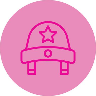 Polis şapkası ikonu. Basit illüstrasyon tasarımı