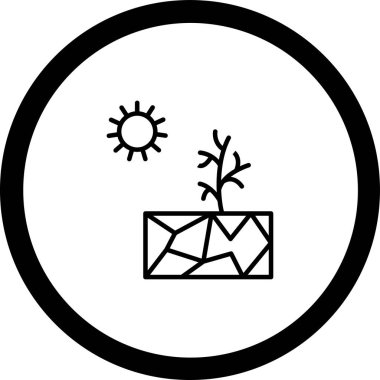 Bir bitkinin vektör illüstrasyonu