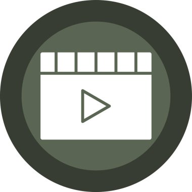 Video kamera simgesi. Web için film vektör simgelerinin basit illüstrasyonu