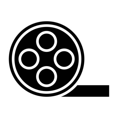 film makarası simgesi, vektör illüstrasyonu