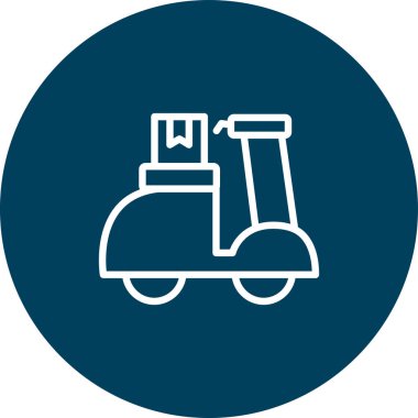 scooter simgesi vektör illüstrasyonu