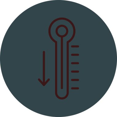 Termometre simgesinin vektör illüstrasyonu