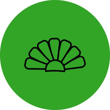 deniz kabuğu simgesi, vektör çizimi