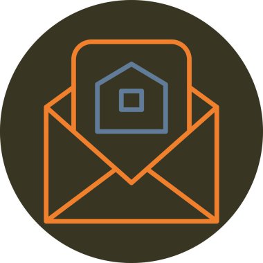 zarf simgesi, vektör çizimi