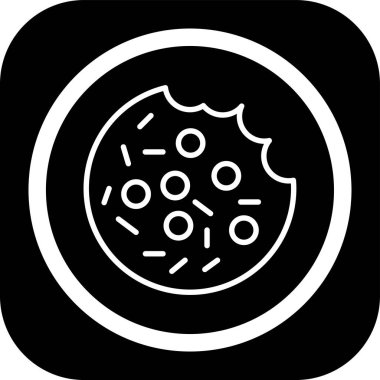 Şeffaf bir arkaplanda yemek vektörü çizimi. Kabartma semboller. Konsept ve grafik tasarım için ince çizgi simgesi.