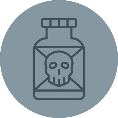 zehirli şişe ikonu vektör illüstrasyonu