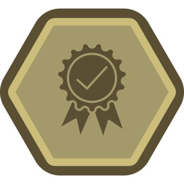 Rozet Web simgesi, vektör illüstrasyonu