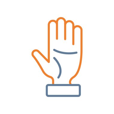 izole edilmiş el simgesi biçim vektör tasarımı