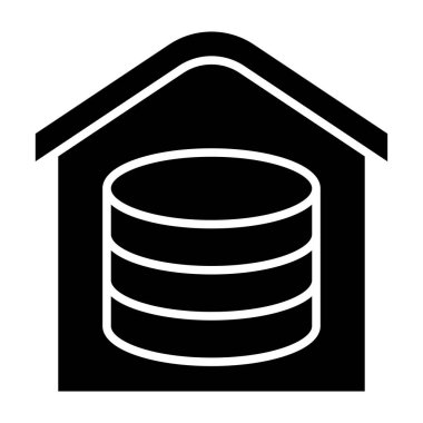 veritabanı vektör düz simgesi