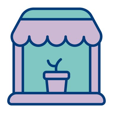 Dükkan. Web simgesi basit illüstrasyon