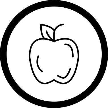 elma simgesinin vektör illüstrasyonu