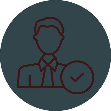 Yönetici simgesi. Vektör çizimi. Basit ve soyutlanmış.