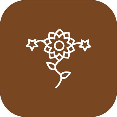 vektör çiçek ikonu, çiçek simgesi illüstrasyonu