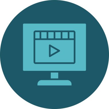 Video oynatıcı. Basit ağ simgesi