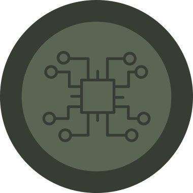 Çip. Web simgesi basit illüstrasyon