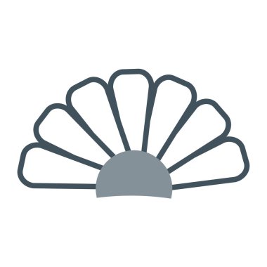 izole deniz kabuğu vektör tasarımı