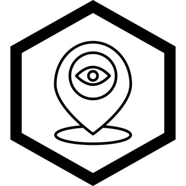 Bir pusula simgesinin vektör illüstrasyonu