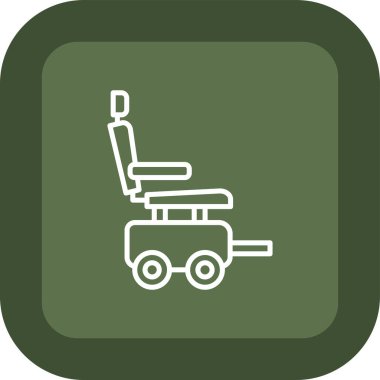 Tekerlekli sandalye simgesi, vektör illüstrasyonu