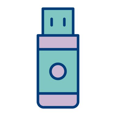 elektronik usb flash disk simgesi, özet biçimi