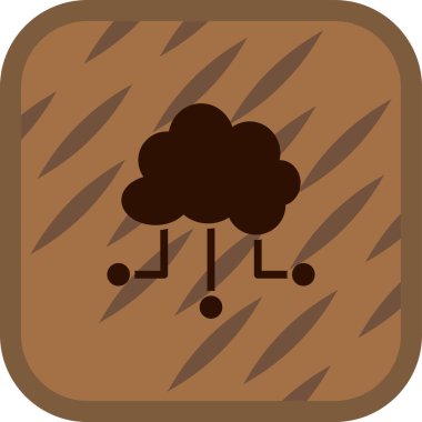 bulut simgesi, vektör illüstrasyonu