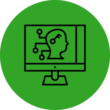 Bilgisayar simgesinin vektör illüstrasyonu