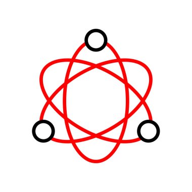 Atom simgesi. vektör illüstrasyonu