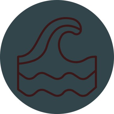 güzel dalga çizgisi vektör simgesi