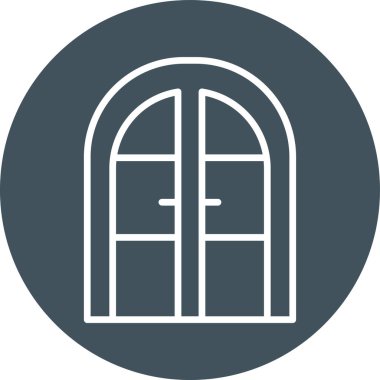 kapı vektör simgesi modern basit vektör illüstrasyonu