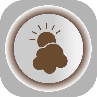 Bulut simgesi vektör illüstrasyonu