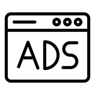 reklam simgesi vektör illüstrasyonu