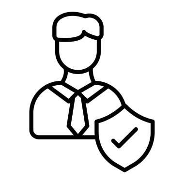 Pano vektör simgesi tasarımlı yönetici çalışanı