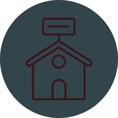 Ev simgesi vektör illüstrasyonu