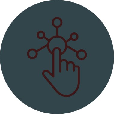 Bir el simgesinin vektör illüstrasyonu