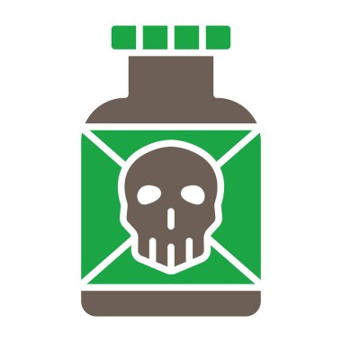 zehirli vektör renk simgesi