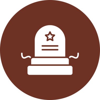 Mezar taşının vektör illüstrasyon simgesi