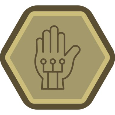 Moda tarzı izole edilmiş arka planda palmiye ağacı el simgesi