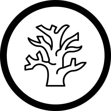 Ağaç simgesinin vektör illüstrasyonu