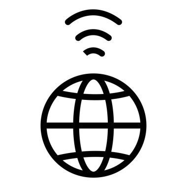 İnternet web simgesi, vektör illüstrasyonu