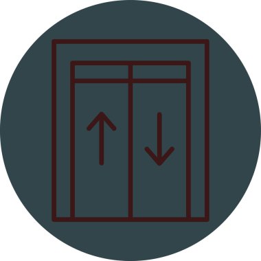 Kapı web simgesi, vektör çizim