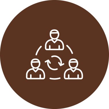 İş insanları simgesinin vektör illüstrasyonu