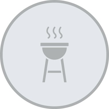 Barbekü ikonu vektör illüstrasyonu